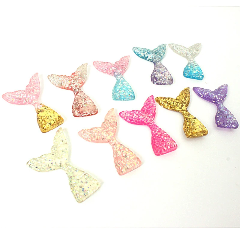 

2pcs Fish Tail Refrigerator Crystal Candy Resin Magnetic Refrigerator Cartoon Decorative Stickers Home Decor Fridge Magnets