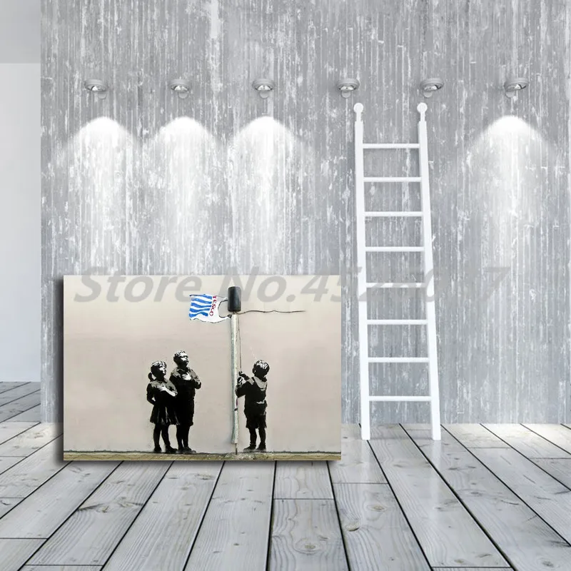 Calle Graffiti Carretera Essex Tesco Ninos Hd Pintura De La Lona