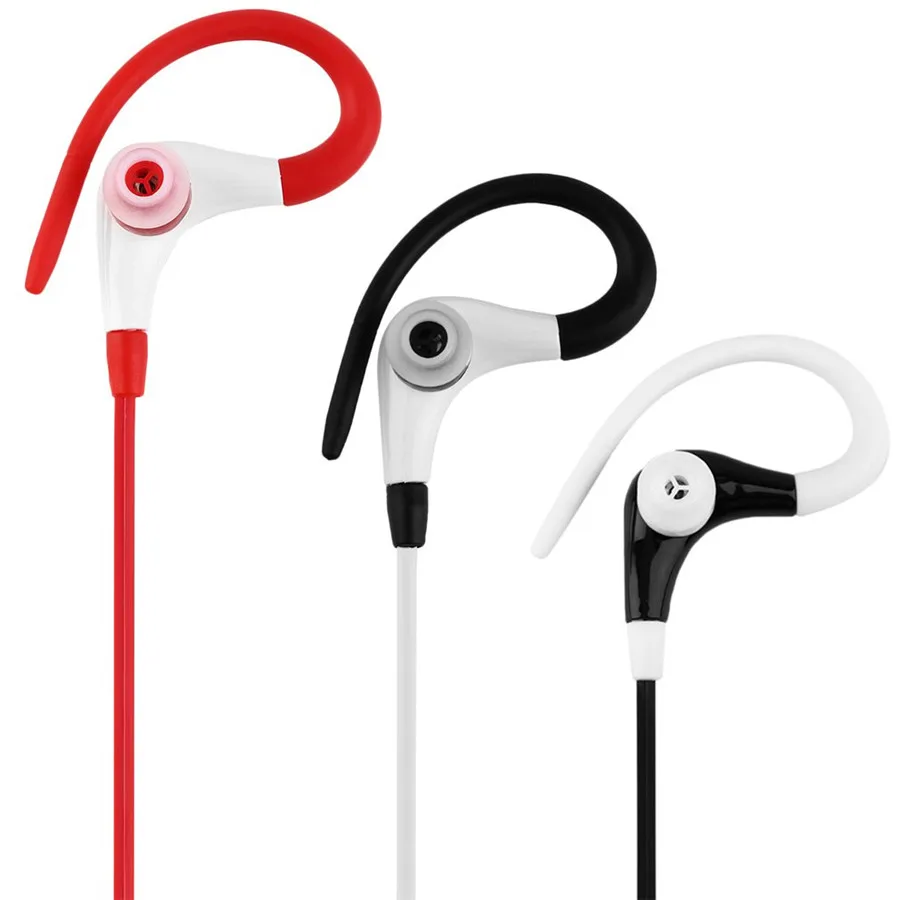 Hot In Ear Sports Earphone Earbuds Hook Headphone Noise Cancelling In