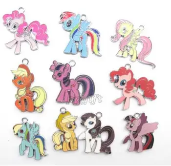

Wholesale 20 pcs Cartoon unicorn horse Popular Metal Charm Pendants DIY Jewelry Making Gift R-70