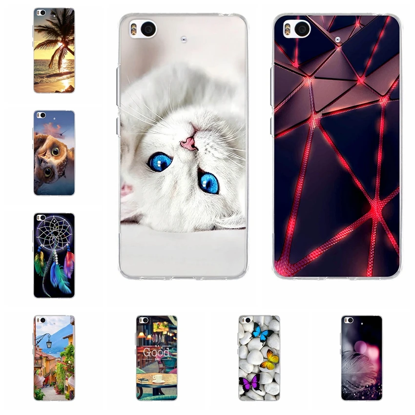 For Xiaomi Mi 5s Mi5s Case 5S Silicona Cover M5S 5.15&quot Back Cute Painted Pattern Cases Mi5S | Мобильные телефоны и