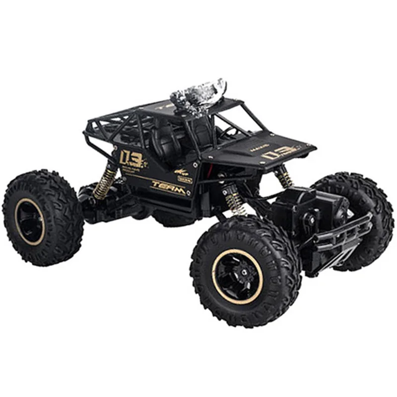 Радиоуправляемый автомобиль 1/16 4Wd Rock Crawlers 4X4, вождение автомобиля, двойной двигатель, привод, Bigfoot, автомобиль с дистанционным управлением, модель автомобиля, игрушка - Цвет: Black