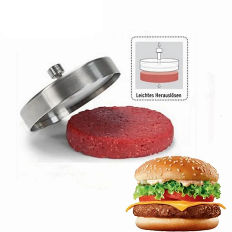 Transhome гамбургер пресс es Maker 12 см измельчитель мяса пресс-инструмент для мяса для гамбургеров бургер производитель инструменты для Разделки мяса птицы инструменты для приготовления пищи - Цвет: Stainless Steel