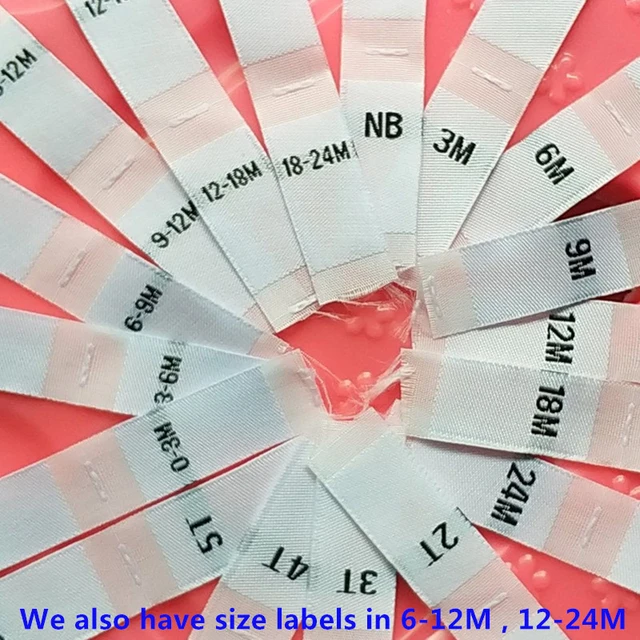 fabric labels for clothes Size Labels Clothing Labels Sew- On