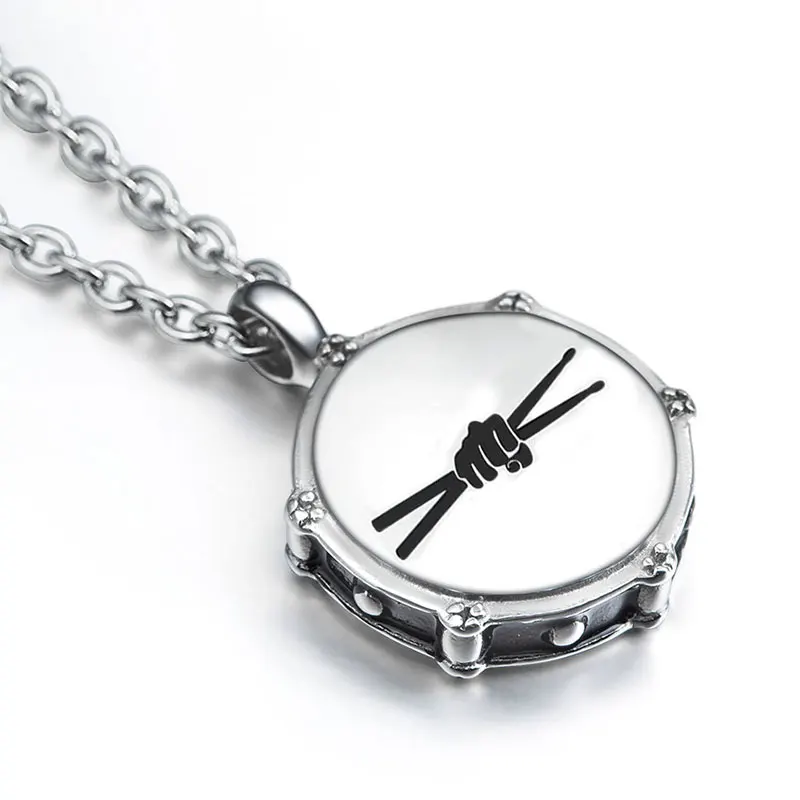 ZPAMS Hiphop Men's Drum Necklace & Pendant Jazz Band Drummers Drums