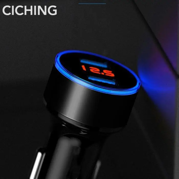 

Car LED Display Portable Mini Dual USB Car Autos Charger for kia soul lada vesta opel mokka chevrolet aveo vw tiguan Accessories