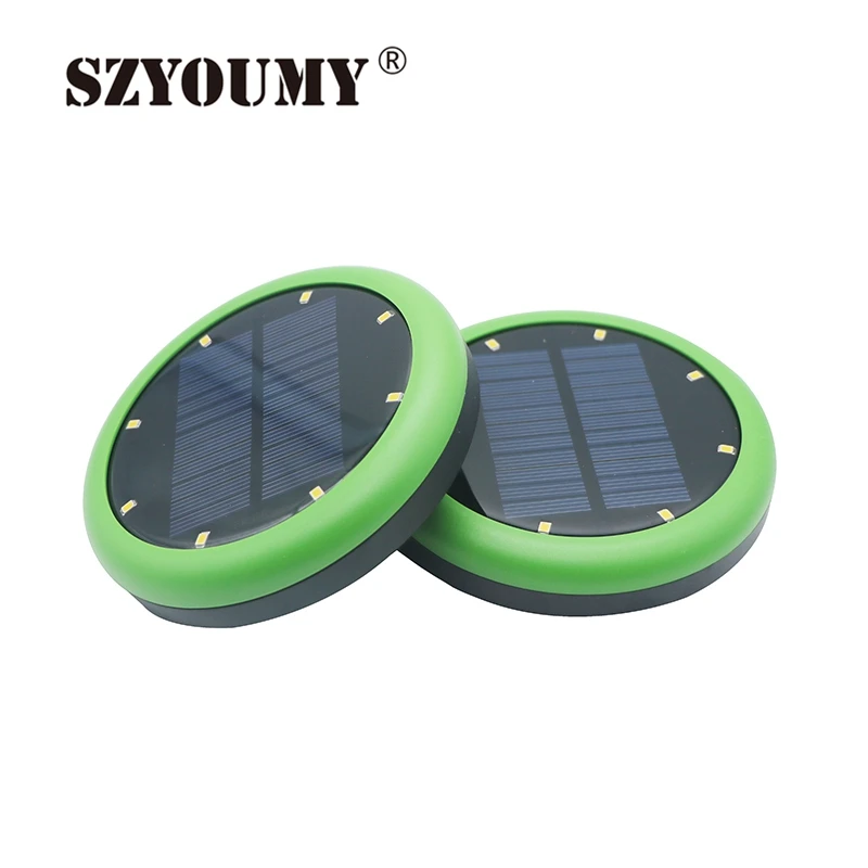 SZYOUMY 8 светодиодный солнечный наземные лампы солнечные садовые фонари Сенсорное обнаружение в ночное время Автоматическое включение/выключение безопасности ночные светильники для лужайки пути