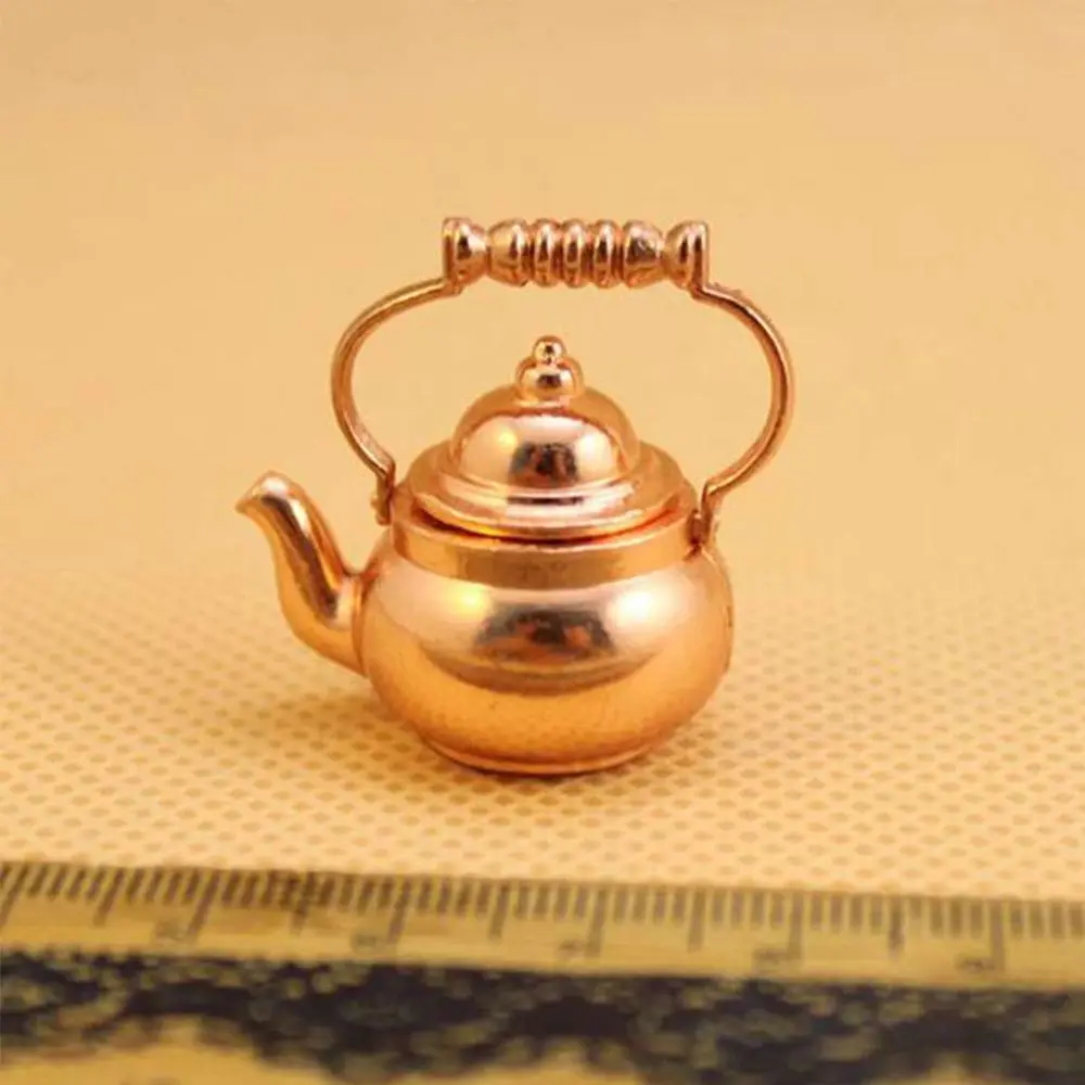 

Retro Kettle Pot Open Lid Dollhouse Miniature Re-ment 1:12 Scale Fairy Doll Home Dollhouse Mini Kettle Pretend Play Kitchen Toy