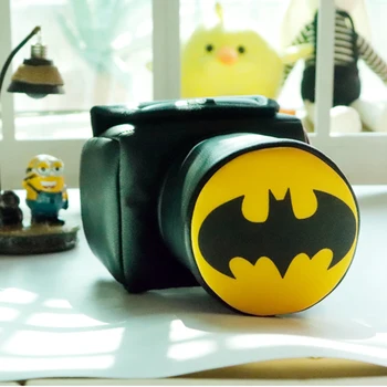 

Roadfisher Batman Handmade PU Leather Camera Bag Insert Case Cover For Mirrorless Camera Fit Canon Sony 15-45MM 18-135MM lens