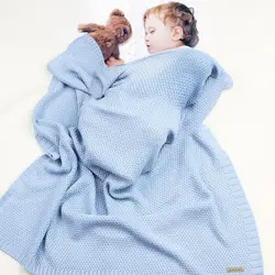 Пеленки для новорожденного супер мягкое одеяло одежда для малышей Одеяло вязаные детские постельные принадлежности одеяло для кровати