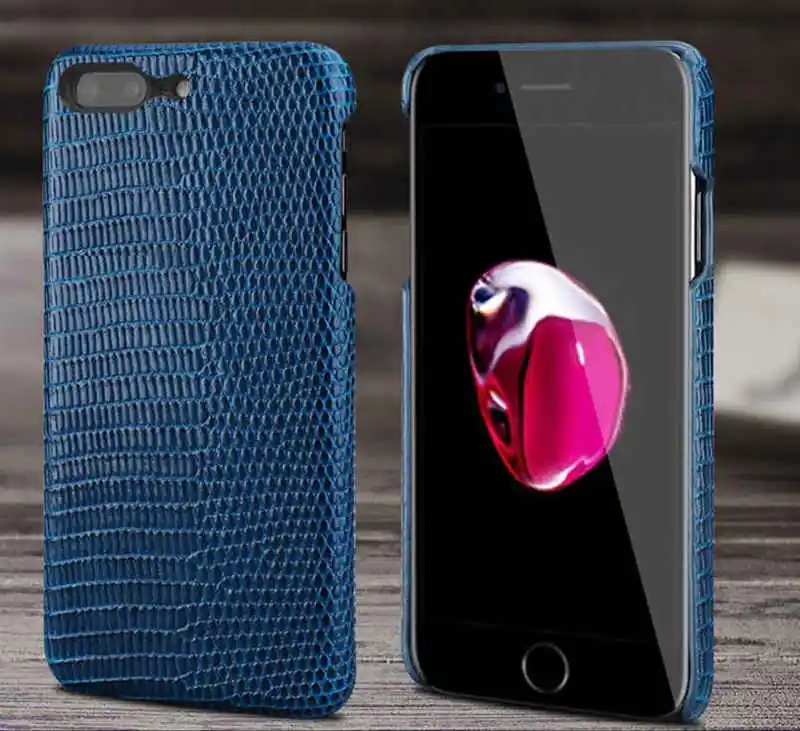Чехол из натуральной кожи для iPhone 6 S 7 8 Plus роскошный чехол с рисунком ящерицы