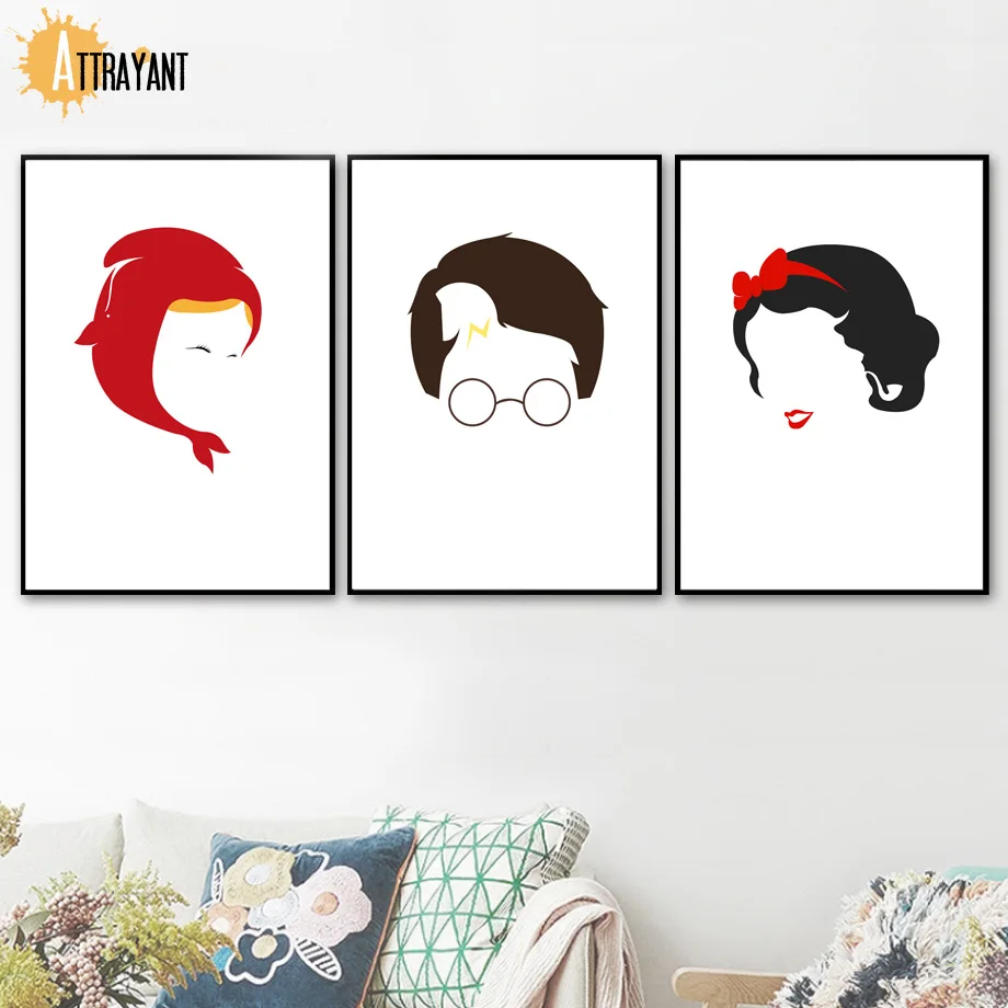 

Little Red Harry Potter Snow White Nordic Posters And Prints Wall Art Canvas Painting Wall Pictures For Baby Girl Room Decor