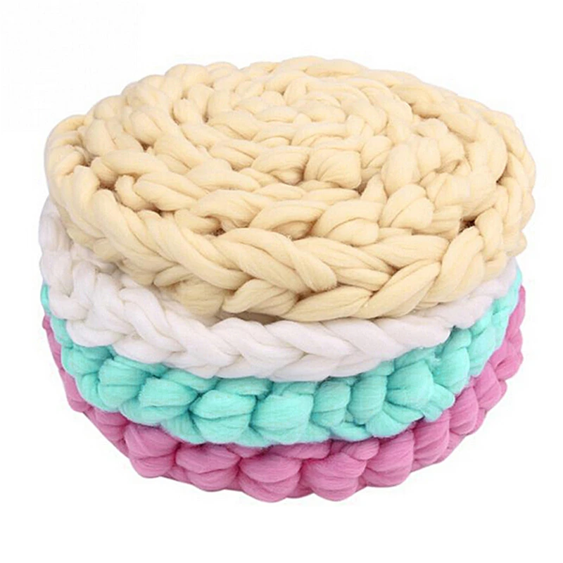 

Wool Twist Rope Photo Props Backdrop Background Baby Photography Prop Handmade Crochet Knitted Blankets Costume For Newborn