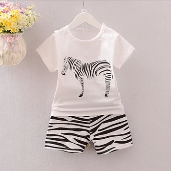 

Fashion Casual baby sets Children set 100% cotton Short sleeve Pullover O-Neck Cute cartoon freeshipping