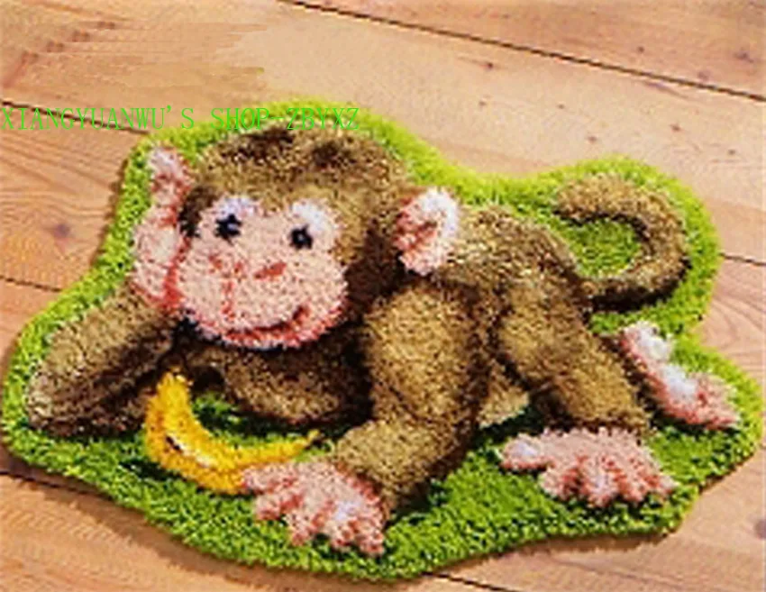 Buy Lovely monkey Rug Kit DIY Mat Needlework Kit