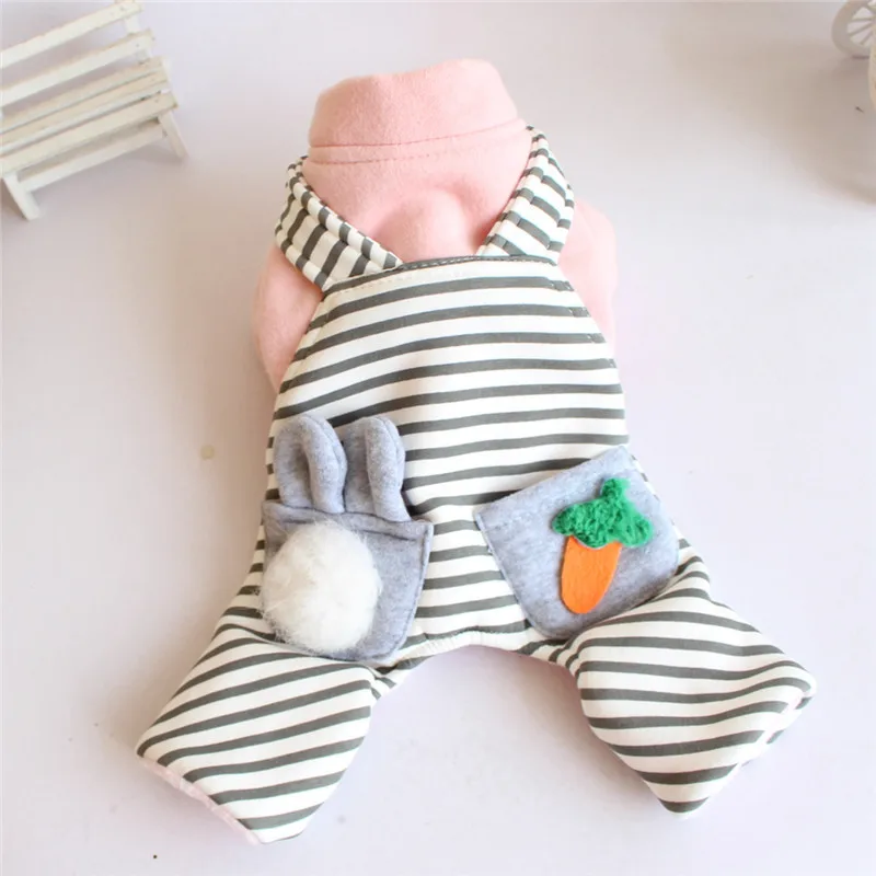 

Winter Thick Fleece Dog Hooded Coat Jacket Cute Rabbit Carrot Dog Pet Cat Costume Hoodie Jumpsuit Overall Clothes For Small Dog