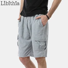 Для мужчин Повседневное однотонные Цвета до колена Длина шнурком шорты прямые НОВОЕ ПОСТУПЛЕНИЕ ЛЕТНИЙ M-3XL Шорты серые цвет: черный, синий T057