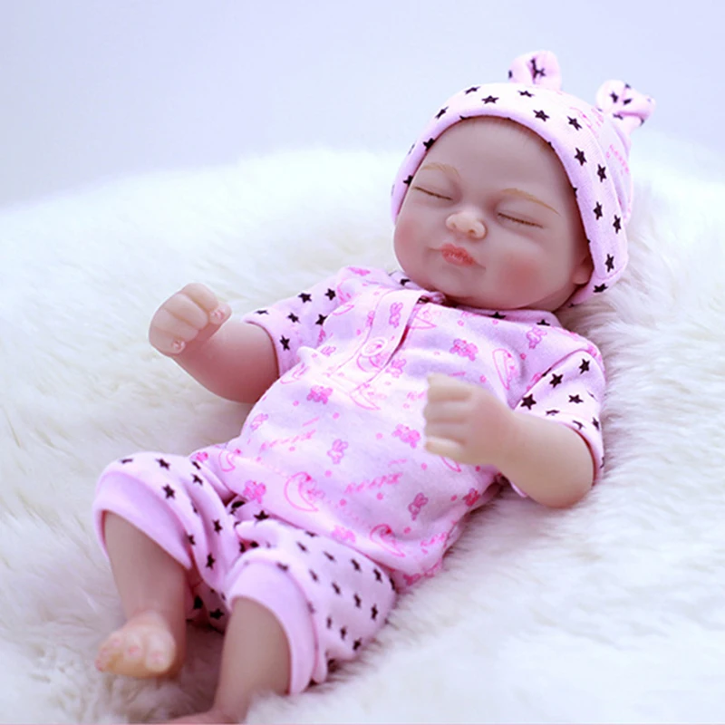 

26cm Sleeping Full Silicone Reborn Dolls Bath Toys for Children Kids Gifts Reborn Bebe LGF-7057P1 Brinquedos Tsum Tsum Dolls Lol