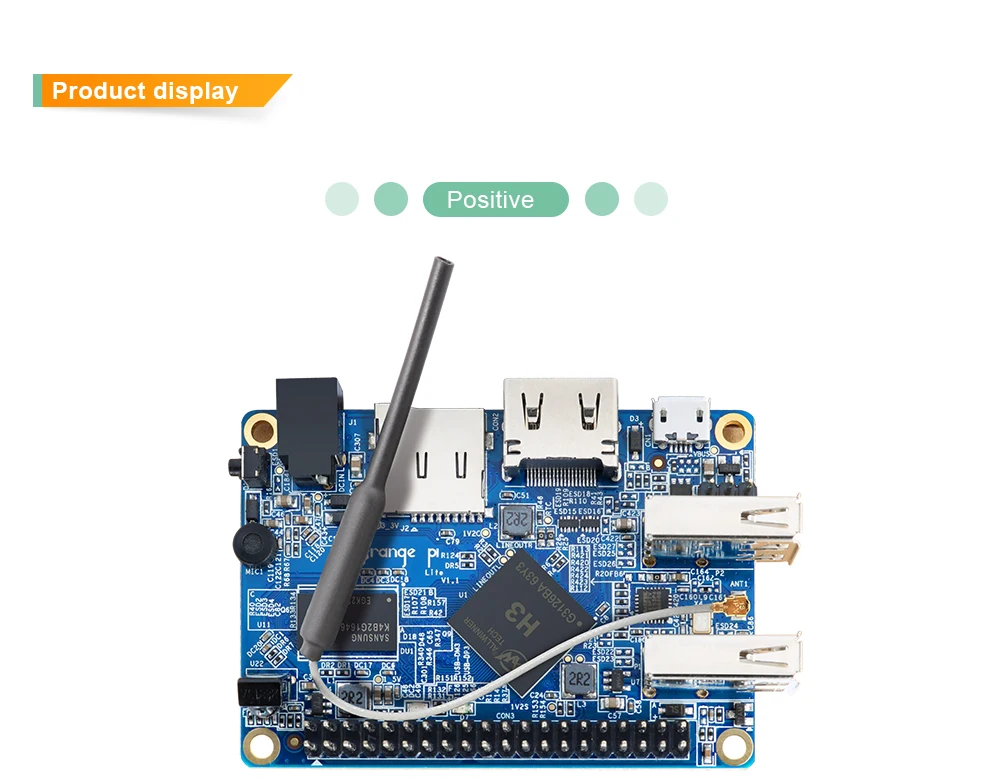 Orange Pi Lite SET9: камера Orange Pi Lite 512 Мб и 2 млн пикселей с широкоугольным объективом, макетная плата