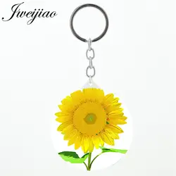 JWEIJIAO sunflowers дизайн брелок с принтом espejo de maquillaje 2019 новый бренд Шарм мини маленькие зеркала для девочек KL76