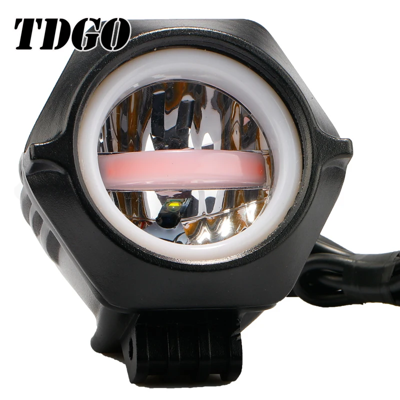 

TDGO LED Motorcycles Lights 12V Fog Driving Light Bar For SUV DRL Angel Eyes Demon Eye For Motorcycle LED Fog Light USB New 2018