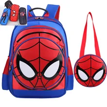 Boys Girls Primary School Children Kids Backpack 3D Spider Man Kids Cartoon Kindergarten Student Backpacks Daypack Mochila