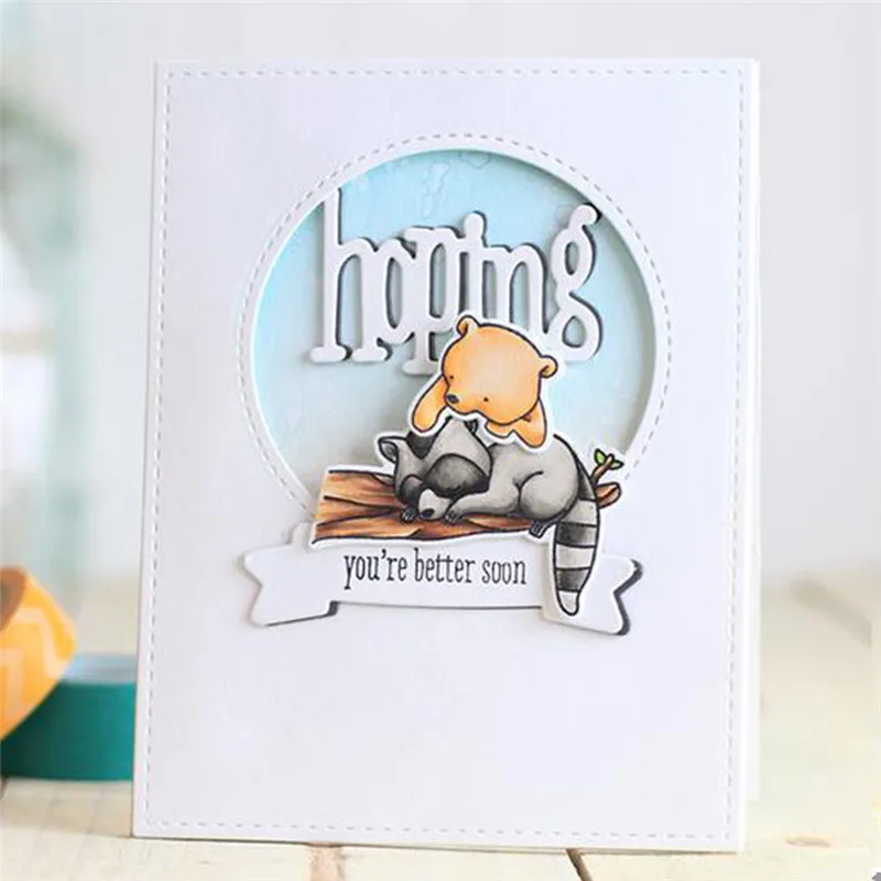 

GJCrafts 12Pcs Animal Curious Forest Friends Bear Pig Metal Cutting Dies for Scrapbooking Die Cuts for Card Making Scrapbook