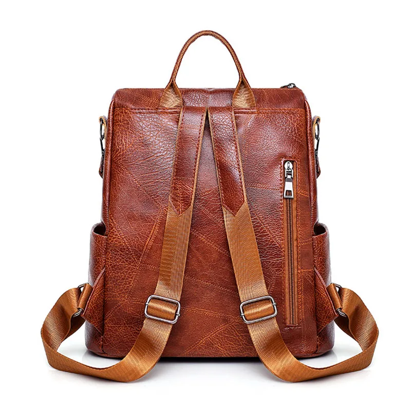 Винтажный большой женский рюкзак коричневая кожаная сумка на плечо для девочек-подростков Рюкзаки Женские многофункциональные дорожные сумки Новинка XA171H