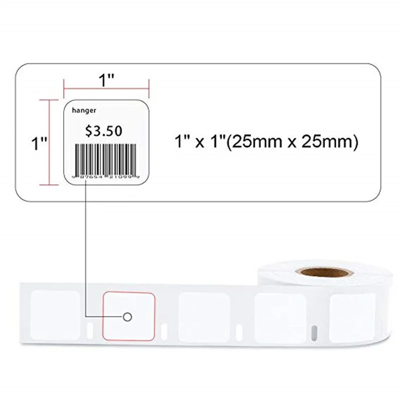 100 x рулонов Dymo 30332 Dymo30332 совместимые квадратные термоэтикетки 25 мм * для labelwriter 400 450