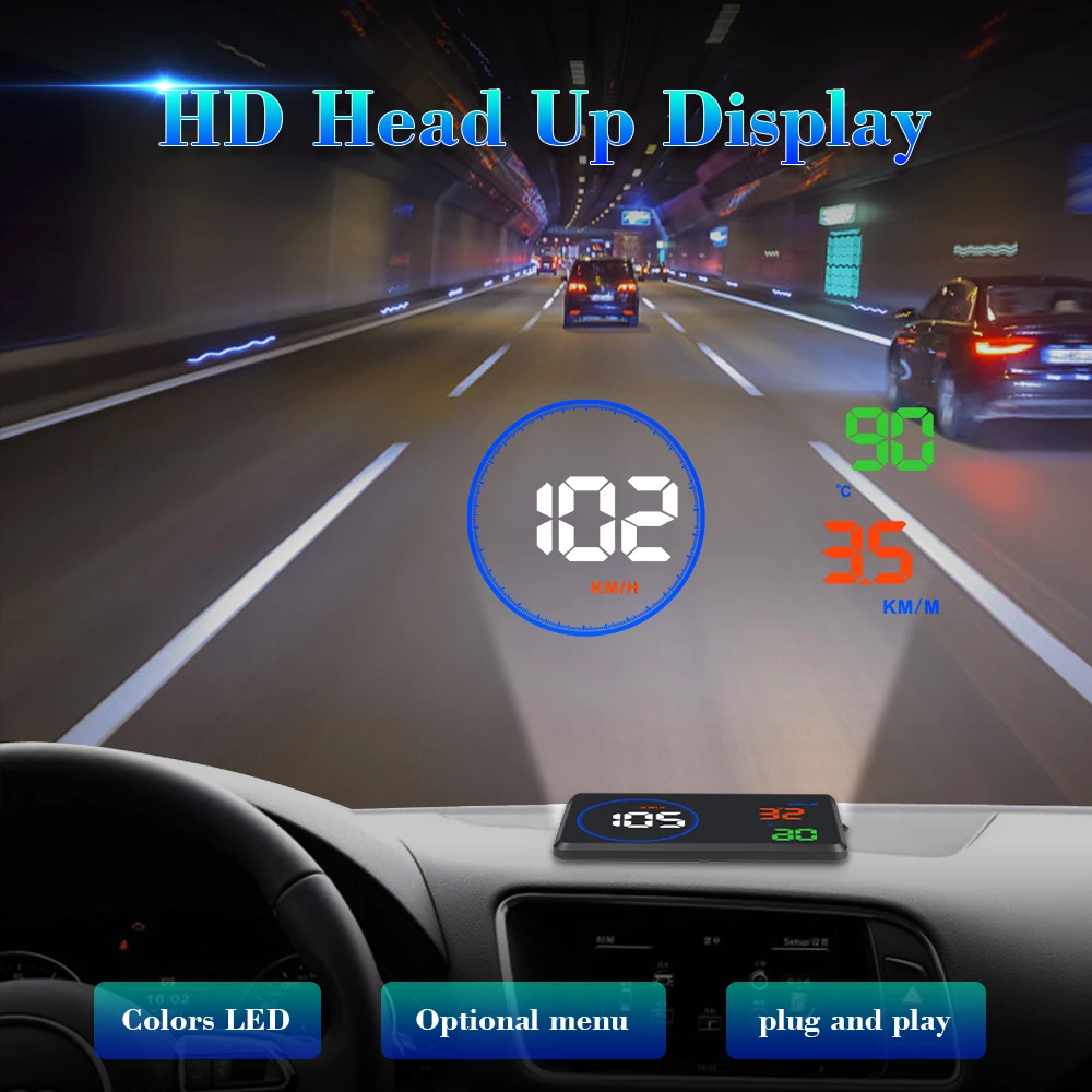 XYCING M9 OBD2 автомобильный HUD 5 дюймовый дисплей с головками лобовое стекло проектор