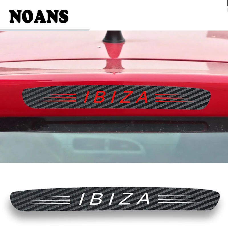 

NOANS Car Black Carbon Fiber High Brake Light Stickers Decoration Decal For 09-14 Seat Leon 2 3 FR Ibiza 6j 6p Cupra Accessories