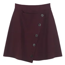 Милая Асимметричная Мини-Юбка Femme, Весенняя Осенняя Женская юбка, эластичная трикотажная юбка с высокой талией