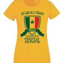 Модные женские футболки с круглым вырезом, футболка в Сенегале, женская футболка с принтом футболиста для мужчин