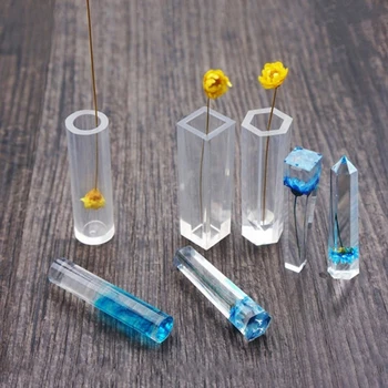 

Transparent Cake Silicone Moulds Jewelry Rectangle Round Cylinder Shape Body Pendant Casting Mold Tools Resin Craft DIY Jewelry