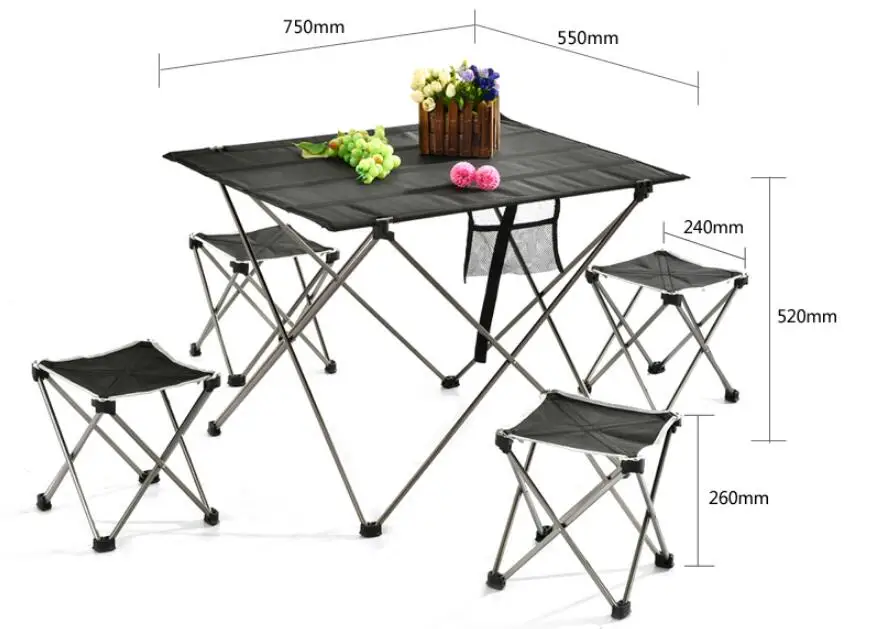 Принадлежности для шашлыков семья алюминий сплав портативная, складная для улицы стол, уличная мебель стол пикника Кемпинг LM12241128