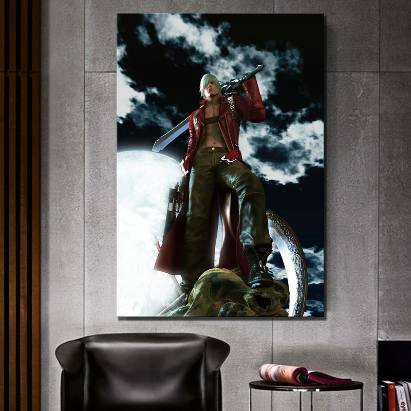 

1 Piece HD Picture Print Devil May Cry 3 Dante Game Poster Artwork Canvas Paintings Wall Art for Home Decor