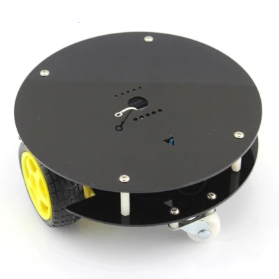 Мини круглое шасси 2WD DIY умный автомобиль с дистанционным управлением RC робот