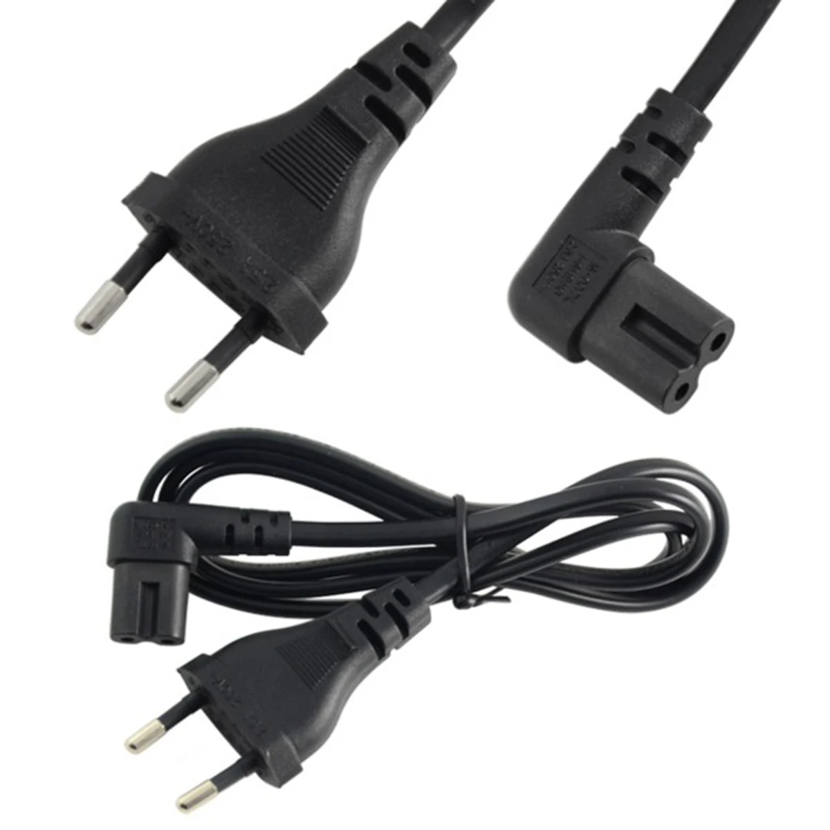 

Europe 2pin Male to 90 Degree Right Angled IEC 320 C7 Power Supply Cord cable 1M 2m 3m 5m