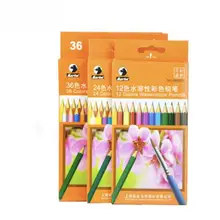 Водорастворимого Набор цветных карандашей 12/24/36 Цвета масляная живопись товары для рукоделия письмо Рисование Lapis(жидкокристаллический дисплей) Набор для рисования