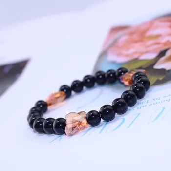 

Lady Hot New fashion Diy crystal butterfly Matte natural stone Jewelry 50pcs/lot Men Women Gift Beads Strand Yoga Beaded Energy