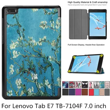 

Tri-Fold Stand Flip Case For Lenovo TAB E7 7.0" Tablet Cover Protective Shell Lenovo TAB E7 TB-7104F TB-7104 KST PU Leather Case
