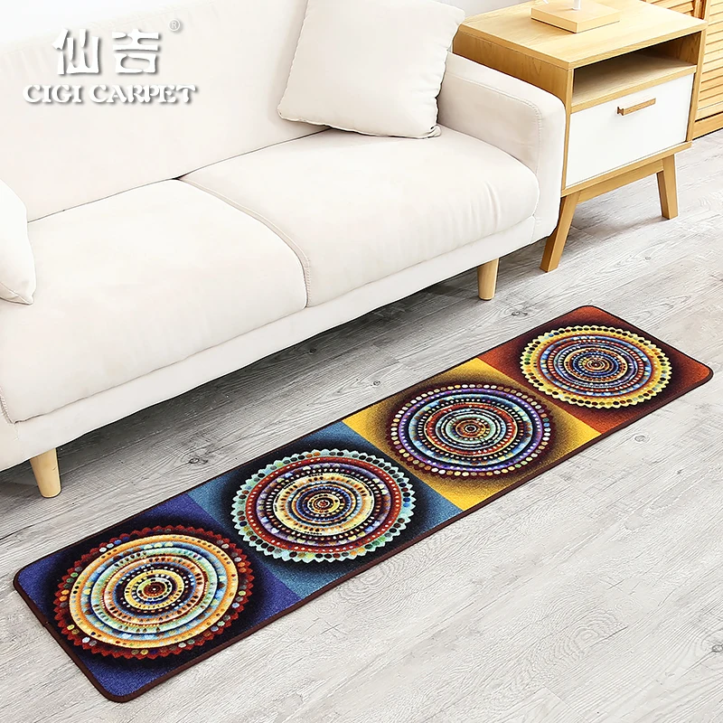 CIGI Modern Chinese Folk Style Fashion Long Mat Bedroom Carpet Kitchen