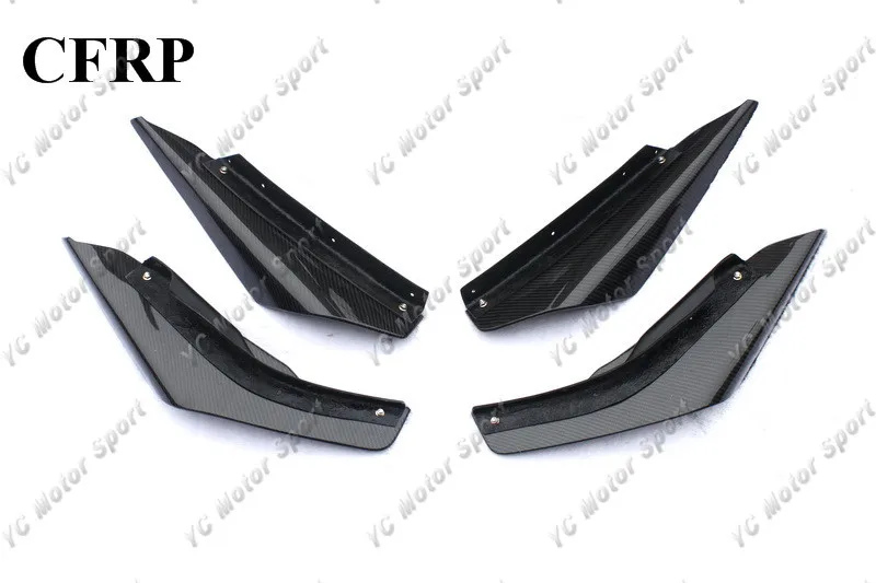 2008-2012 Mitsubishi Lancer Evolution X Varis Wide Body Version Style Front Bumper Canards Kit CF (3)