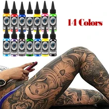 Новые чернила татуировки 16 цветов Набор 30 мл/бутылка пигмент татуировки Макияж набор для тату бодиарта быстрая Перманентная татуировка