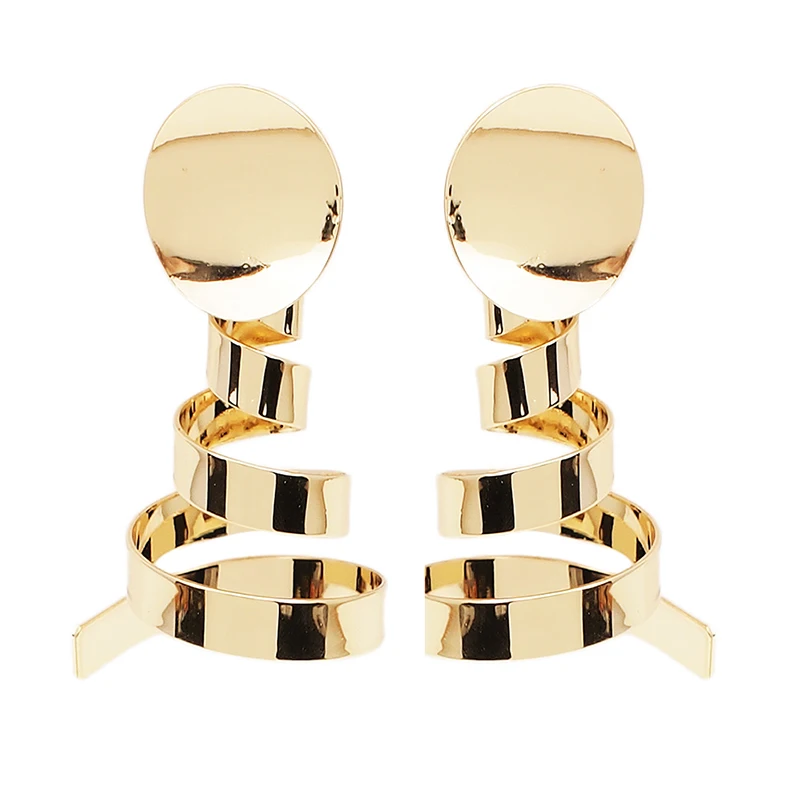 MANILAI Spiral Alloy Drop Dangle Earrings For Women Fashion Metal Statement Pendant Earrings Wedding Jewelry Wholesale 2019