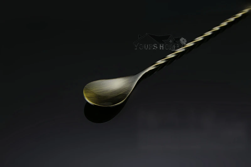 Новейший стиль 1 шт. бронзовая смесительная Коктейльная ложка, спиральный узор бар чайная ложка мешалка ложка барный инструмент 40 см