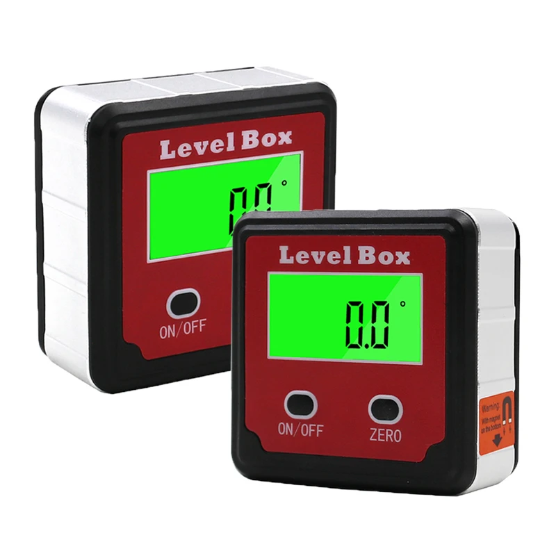 

LCD Precision Digital Protractor Inclinometer Water Proof Level Box Digital Angle Finder Bevel Box With Magnet Base