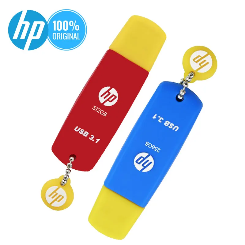 Usb флеш накопитель HP силиконовый 512 ГБ 256 128 64 32 16 8 USB DJ Pendrive X788W оригинальный Cle usb