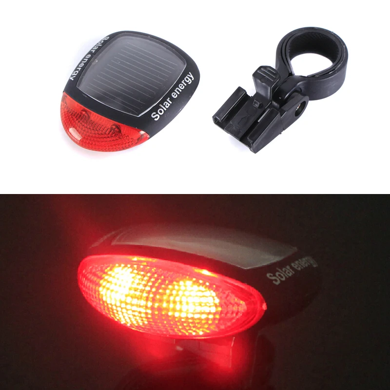 Cheap Solar Bicycle taillights Mountain Bike Road Bike Safety Warning Taillights Cycling Equipment Permanent Use Without Recharging 1
