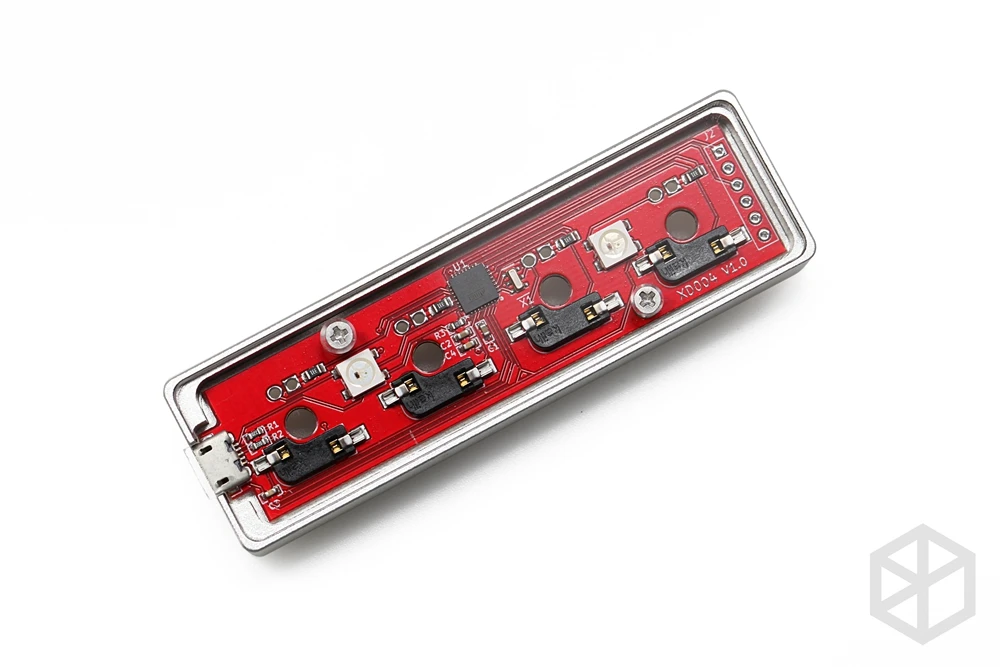 Kopen Xd004 Xiudi 4% Custom Mechanische Toetsenbord 4 Toetsen Schakelaar Leds Pcb Geprogrammeerd Hot Swappable Macro Key Zilver Case Micro poort